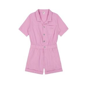 NWT Roxy Girls Oceanview‎ Lilac Short Sleeve Button Jumpsuit 12/14